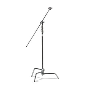 Kupo 40in Master C-Stand with Sliding Leg Kit (Stand 2.5in Grip Head & 40in Grip Arm with Hex Stud) - Silver