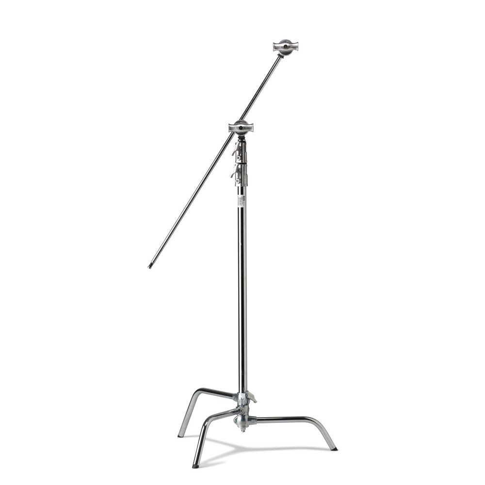 Kupo 40in Master C-Stand with Sliding Leg Kit (Stand 2.5in Grip Head & 40in Grip Arm with Hex Stud) - Silver