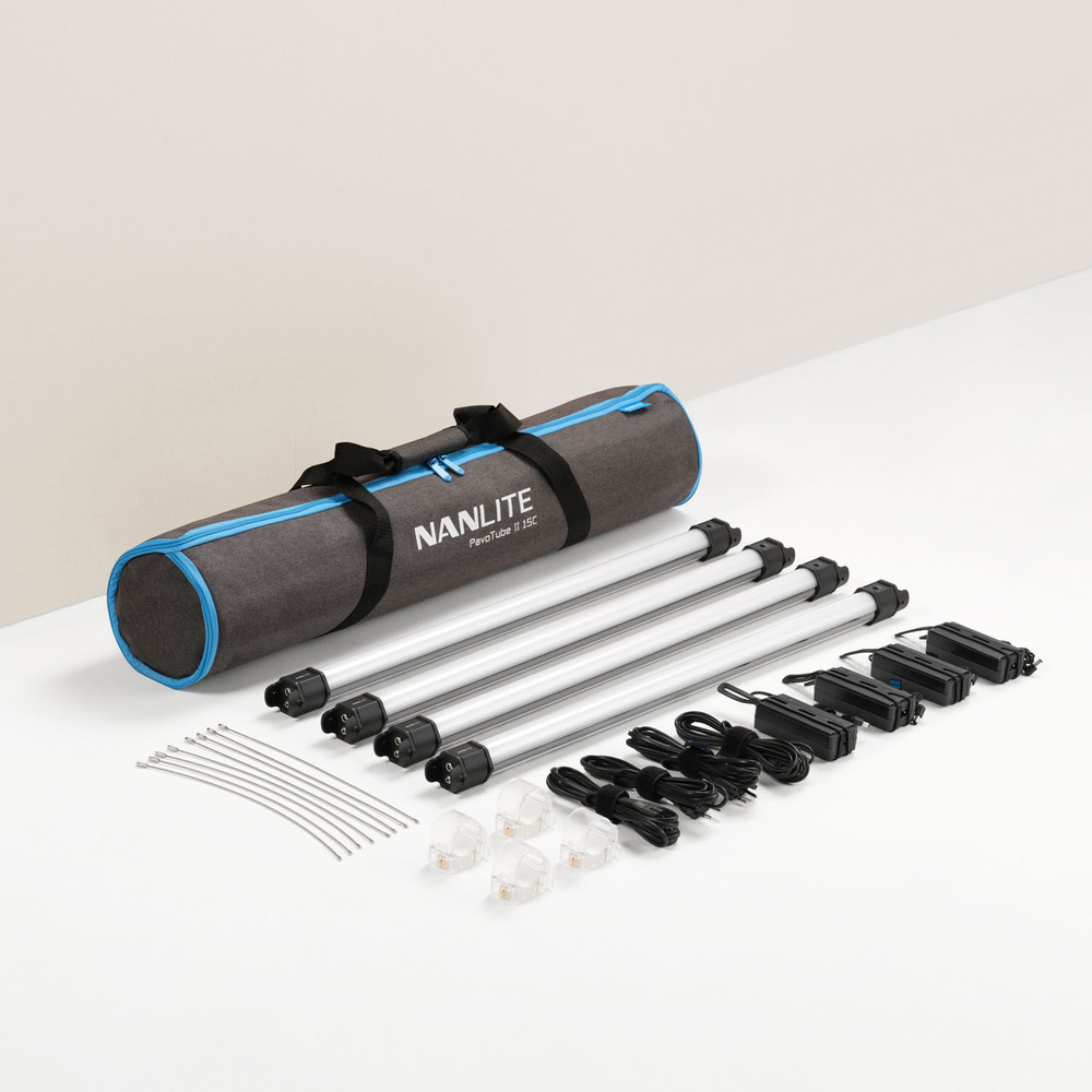 Nanlite PavoTube II 15C 2-Foot RGBWW LED Tube 4-Light Kit