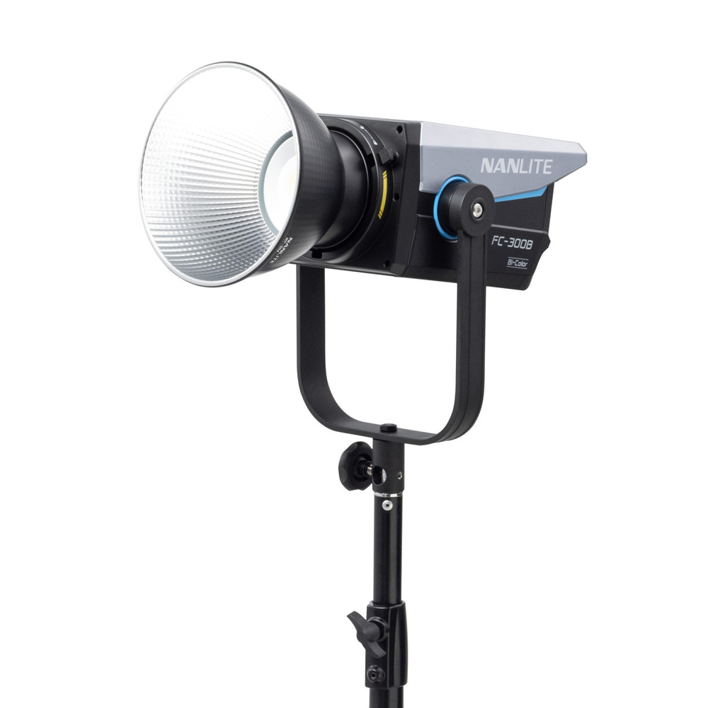 The Nanlite FC-300B bi-color LED spotlight